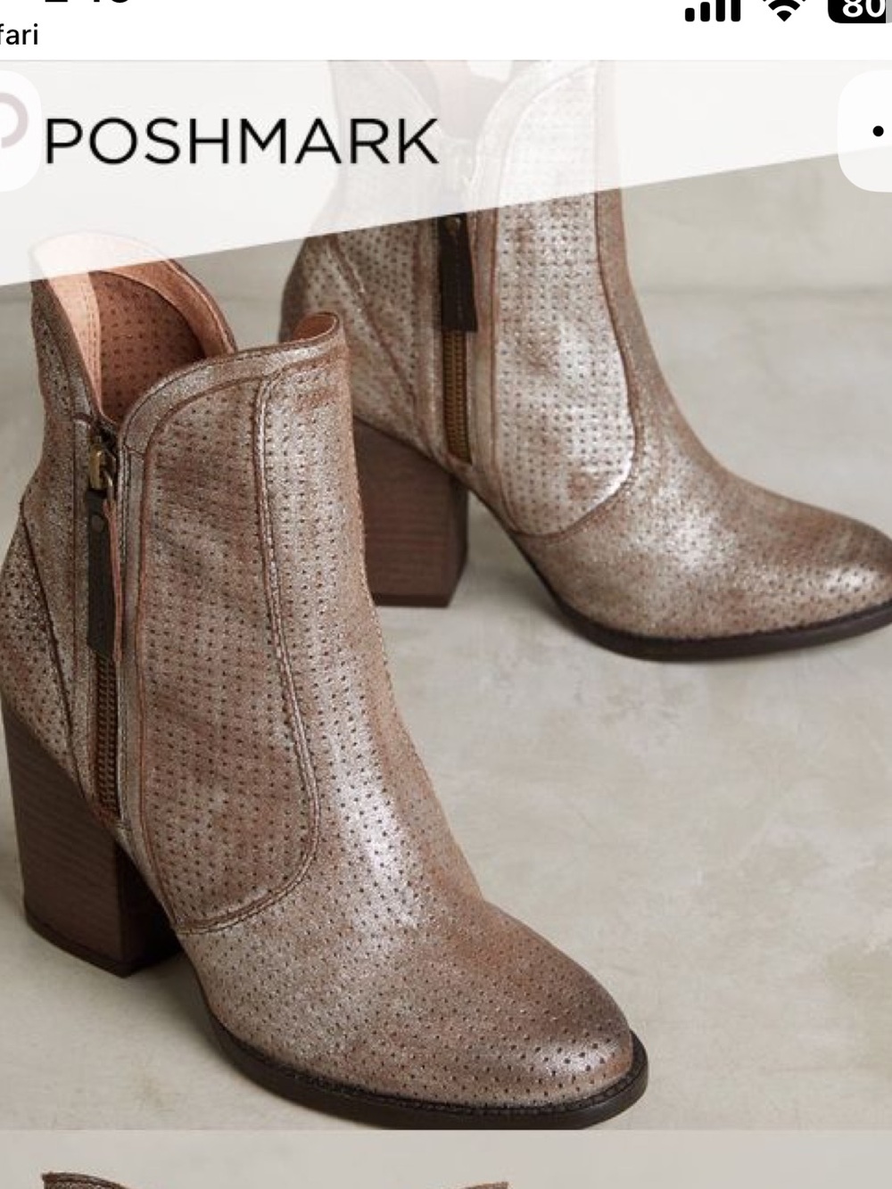 Seychelles All Around the World Metallic Ankle Booties from Anthropologie